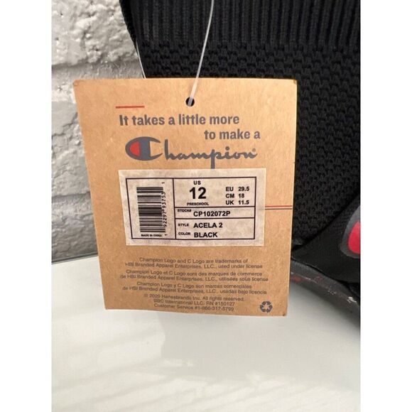 Champions Acela 2 PS Boys Black Shoe Size 12 - Picture 10 of 12